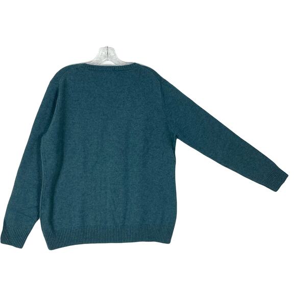 NWOT The House Of Bruar Munrospun Sweater Women US XL Lambswool V Blue Long-Slev - Picture 3 of 9